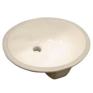 Foremost Vitreous China Oval Undermount Bathroom Sink in Biscuit 14 006 BIHD