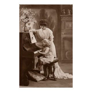 Victorian Era   The Piano Lesson Print