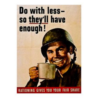 Do With Less   Vintage WWII Rationing Posters