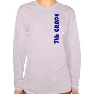 7th Grade Pink Long Sleeve Ladies T Shirt