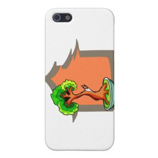 Upright Bonsai Jin With House Cover For iPhone 5