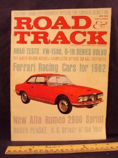 1962 62 May ROAD and TRACK Magazine, Volume 13 Number # 9 (Features Road Test On VW 1500 & Volvo 122  S, + Daytona 3 Hour Race) Road and Track Books