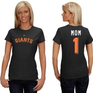 San Francisco Giants Women's Black #1 MOM Name & Number T Shirt : Sports Fan T Shirts : Sports & Outdoors