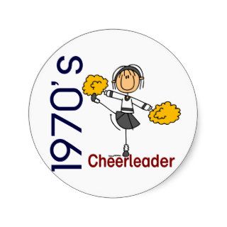 1970’s Cheerleader Stick Figure Sticker