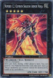 Yu Gi Oh!   Number 12: Crimson Shadow Armor Ninja (SP13 EN030)   Star Pack 2013   Unlimited Edition   Common: Toys & Games