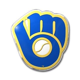 Milwaukee Brewers 3D COLOR Chrome Auto Home Emblem Decal Baseball : Sports Fan Automotive Decals : Sports & Outdoors