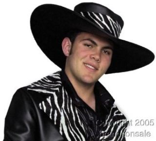 Adult Men's Black Leather Zebra Pimp Hat: Clothing Accessories Novelty Special Use Costumes Accessories Costumes Men: Clothing