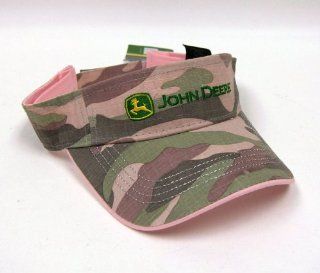 Pink John Deere Camo Logo visor one size fits: Toys & Games