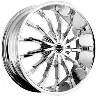 Strada Stiletto 22 Chrome Wheel / Rim 5x4.5 & 5x5 with a 40mm Offset and a 74.1 Hub Bore. Partnumber S26250340 Automotive