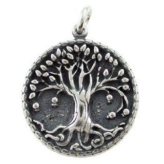 Very Detailed Round Tree of Life Pendant in Fusion 27 for Men or Women, #7644: Taos Trading Jewelry: Jewelry