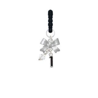 Black Number   1 Silver Emma Bow Phone Candy Charm: Cell Phones & Accessories