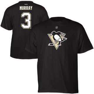 Pittsburgh Penguins T Shirts : Reebok Douglas Murray Pittsburgh Penguins Name & Number T Shirt   Black : Sports Fan Apparel : Sports & Outdoors