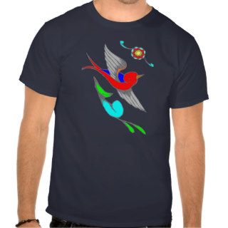 Vintage Sparrow Tattoo   Dark Tees