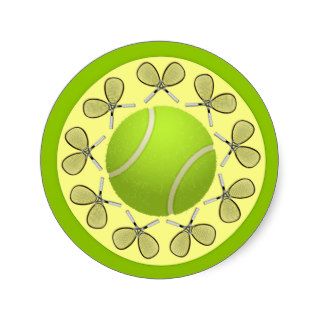 TENNIS BALL AND RACKETS STICKERS
