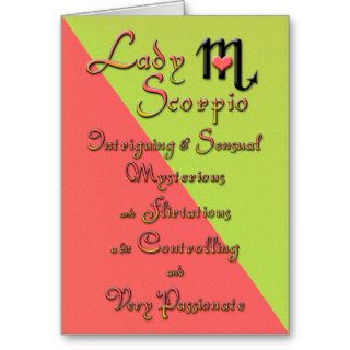 Lady Scorpio Zodiac Birthday Greeting Card