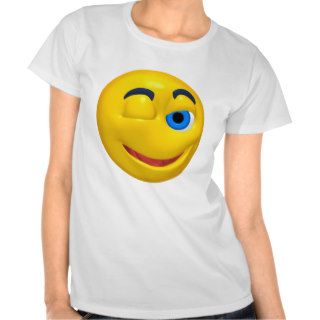 Smiley Emoticon Wink T Shirt