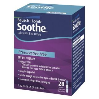 Bausch & Lomb Soothe Lubricant Eye Drops   28 Count