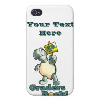 Turtle “4th Graders Rock” Design iPhone 4/4S Cover