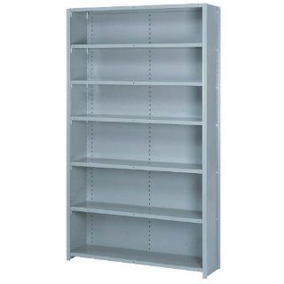Lyon PP8392SH 8000 Series Closed Shelving Starter with 7 Heavy Duty Shelves, 48" Width x 18" Depth x 84" Height, Putty: Industrial & Scientific