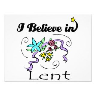 i believe in lent custom announcements