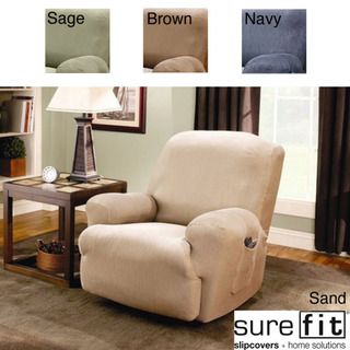 Sure Fit Stretch Stripe Recliner Slipcover Sure Fit Recliner & Wing Chair Slipcovers
