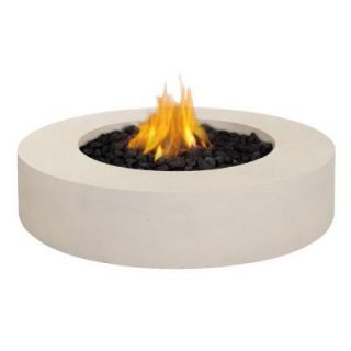 Real Flame Mezzo 42 in. Round Antique White Propane Gas Fire Pit 9660LP AW