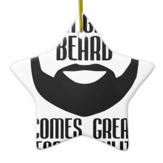 with great beard comes great responsibility tshirt ornament