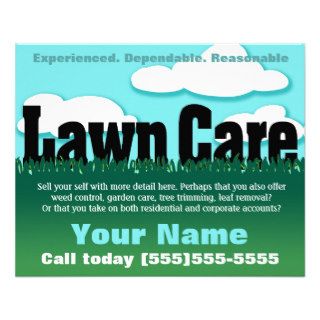 Lawn Care. Landscaping. Mowing. Marketing flyer