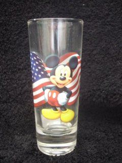 Disney's "Mickey Mouse with Flag" Straight sided Shot Glass : Everything Else
