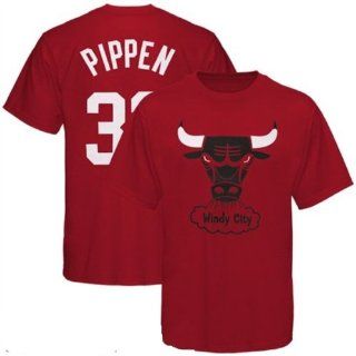 Scottie Pippen Chicago Bulls Red Big & Tall Jersey Name And Number T Shirt 5X Large : Clothing
