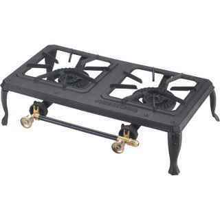 Grip Double Burner Cast Iron Camping Stove