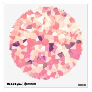Mod Geometric Abstract Pattern Pink Retro Pastel Room Decals