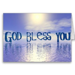 God Bless You. Card