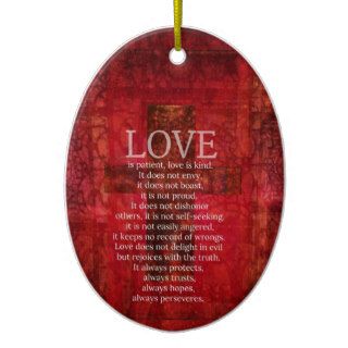 Love Is Patient Love Is Kind Bible Verse Christmas Tree Ornament