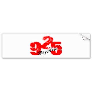 925 bayarea script red blk bumper stickers