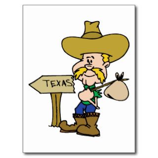 Texas TX Cowboy Vintage Travel Souvenir Postcard