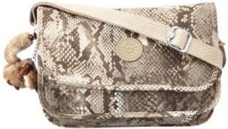 Kipling LOUIZA K15256049, Damen Schultertaschen, Beige (Beige Snake Pr), 25x17x14 cm (B x H x T) Schuhe & Handtaschen