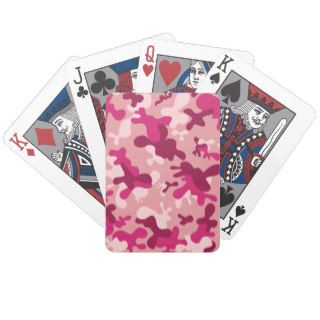 Pink Camouflage Bicycle Card Decks