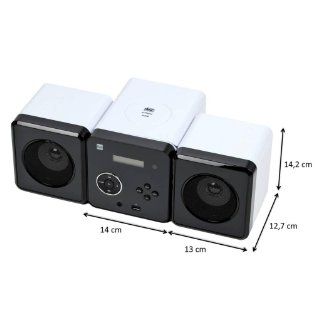 Dual ML 11 Stereoanlage (MP3/CD Player, USB, PLL FM Radio, Stationsspeicher, 3,5mm Kopfhöreranschluss, Sleep /Snooze /Alarmfunktion, Fernbedienung) schwarz/weiß: Heimkino, TV & Video