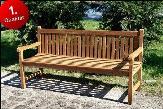 TEAK Holz Gartenbank 180cm, exklusive Holzbank, 1A Neuware: Garten