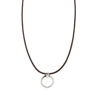 Fossil Jewelry Damen Halskette mit Anhänger Edelstahl braun JF00471040: Schmuck