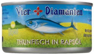 Vier Diamanten Thunfischfilets in RAPSO Rapsöl   FQSP, 4er Pack (4 x 195 g): Lebensmittel & Getränke