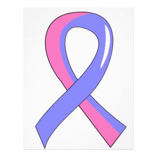 Male Breast Cancer Blue Pink Ribbon 3 Full Color Flyer