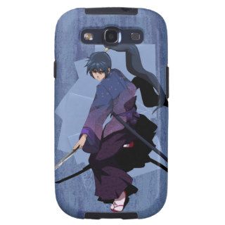 Anime Samurai    Slate Blue Galaxy S3 Cover