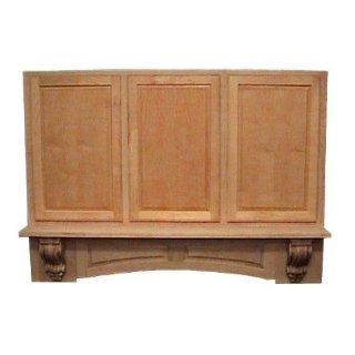 Fujioh 60 inch Decorative Mantle Wall Mount Wood Range Hood, 60 inch W x 25 1/2 inch D x 42 inch H, Hickory (CFM depends on choice of blower, not included): Home Improvement
