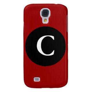 C Initial C Letter C Red Black iPhone 3 Speck Case Samsung Galaxy S4 Case