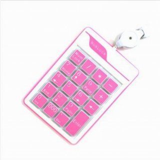 WinwinDeal Portable Slim USB Mini Numeric KeyPad Number Keyboard Pink: Computers & Accessories
