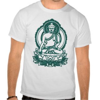 SITTING BUDDHA MEDITATING PEACE TEE SHIRT