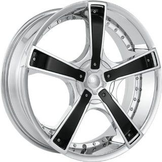 Starr Bones 18 Chrome Wheel / Rim 5x100 & 5x115 with a 35mm Offset and a 73.1 Hub Bore. Partnumber SWG6638790C+35: Automotive