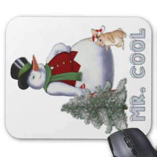 Mr. Cool   Snowman Mouse Pad